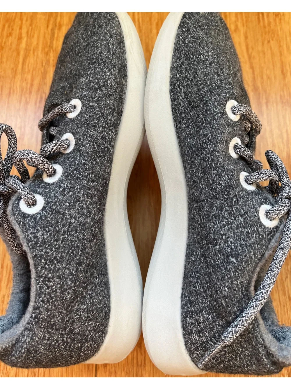 Allbirds Wool Runners Charcoal Grey Knit Lace Up Sneaker lightweight Women US 9
